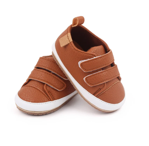 Meckior Baby Boys Girls Shoes Classic Unisex PU Leather Toddler Rubber Sole Anti-slip First Walkers Infant Moccasins Baby Shoes