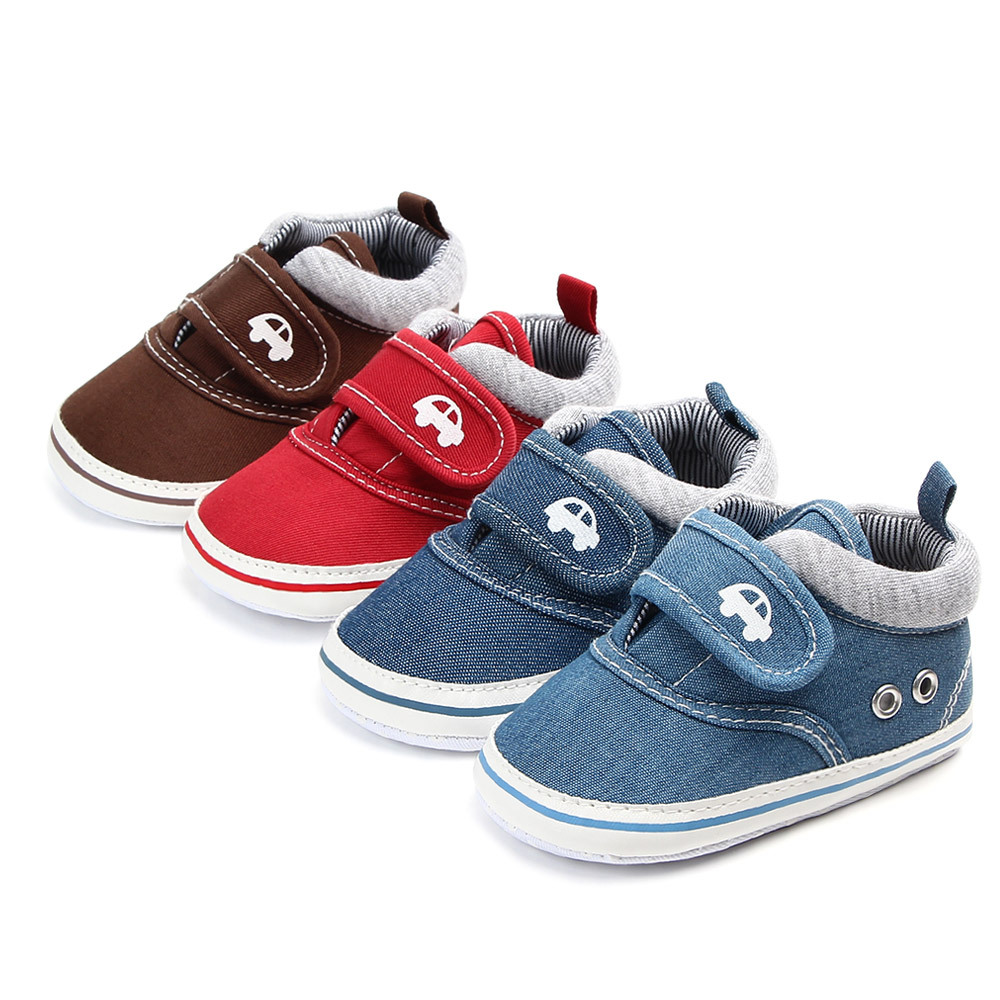 Newborn Baby Shoes, Boys and Girls Baby Shoes, Canvas Baby SAports Shoes, anti Slip Soft Sole, Baby's First Walk 0-18 Months