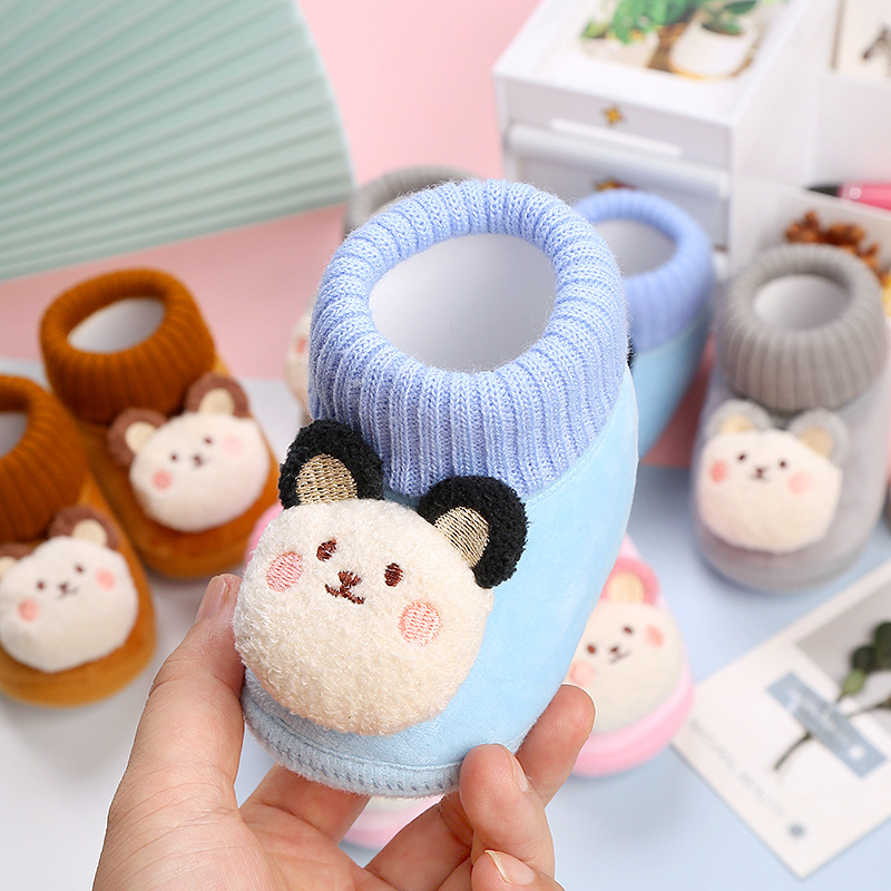 New Newborn Baby Socks Infant Boy Girl Sokken for 0-12 Months Cute 3D Cartoon Doll Knitted Cotton Breathable Short Socks
