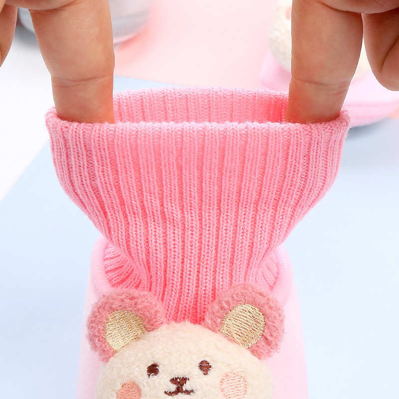 New Newborn Baby Socks Infant Boy Girl Sokken for 0-12 Months Cute 3D Cartoon Doll Knitted Cotton Breathable Short Socks