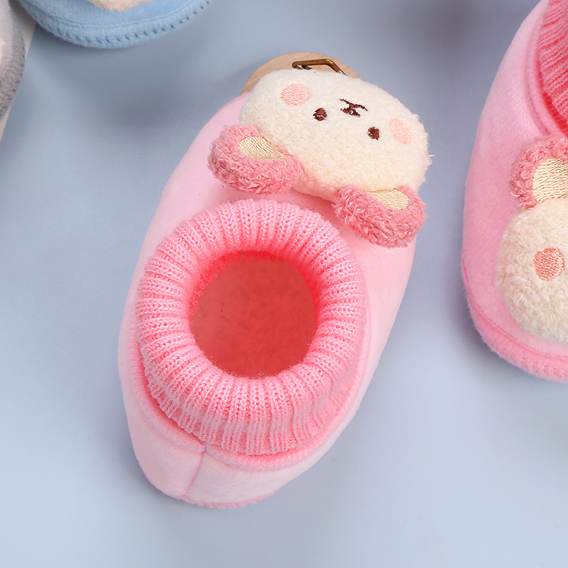 New Newborn Baby Socks Infant Boy Girl Sokken for 0-12 Months Cute 3D Cartoon Doll Knitted Cotton Breathable Short Socks