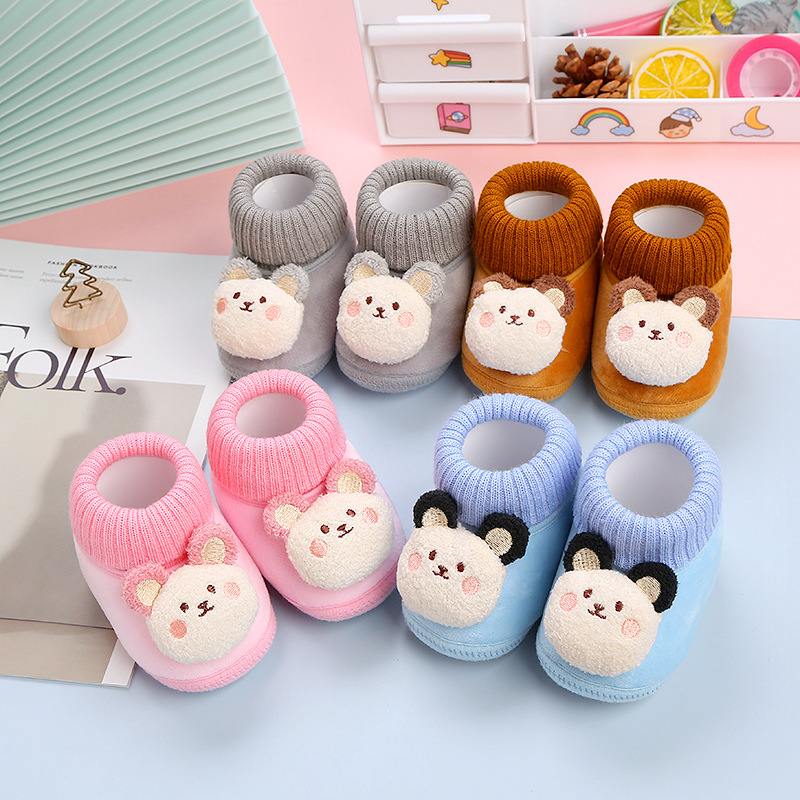 New Newborn Baby Socks Infant Boy Girl Sokken for 0-12 Months Cute 3D Cartoon Doll Knitted Cotton Breathable Short Socks