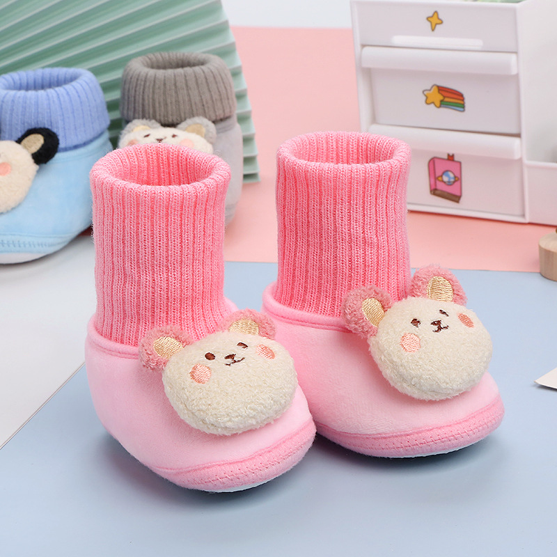 New Newborn Baby Socks Infant Boy Girl Sokken for 0-12 Months Cute 3D Cartoon Doll Knitted Cotton Breathable Short Socks