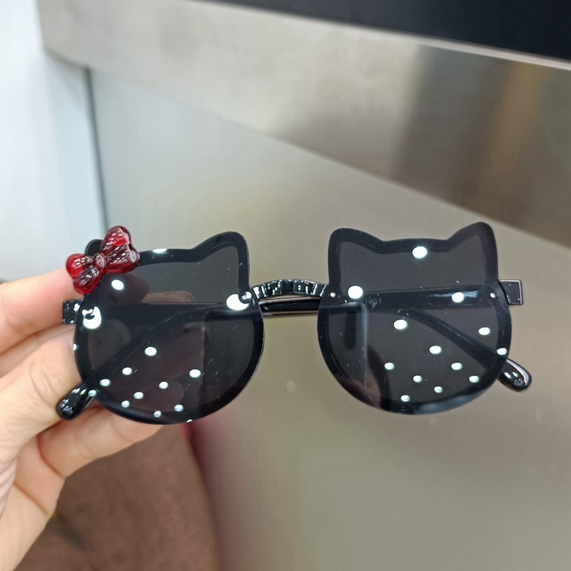 Kids Summer Cute Kitten Sunglasses Arched Acrylic Outdoor Sunscreen Baby Sunglasses Girls Classic Kids Boys Glasses FZ-449