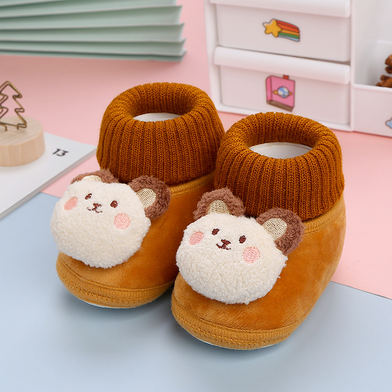 New Newborn Baby Socks Infant Boy Girl Sokken for 0-12 Months Cute 3D Cartoon Doll Knitted Cotton Breathable Short Socks