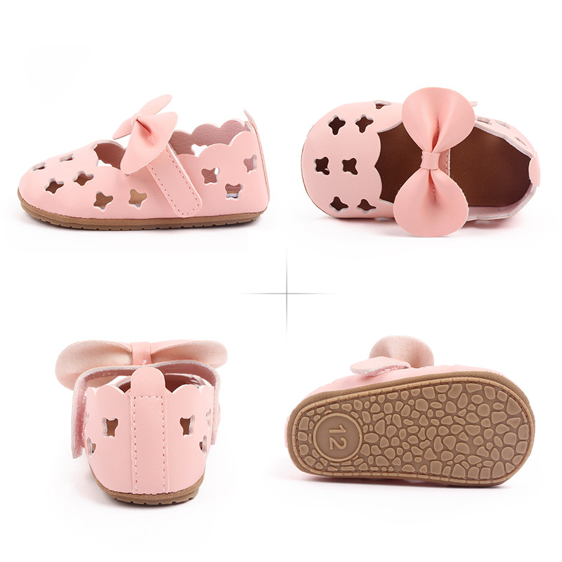 Infant Baby Girl Sandals Toddler Shoes Newborn Sandales Soft Rubber Sole Cute Bow Baby Shoes