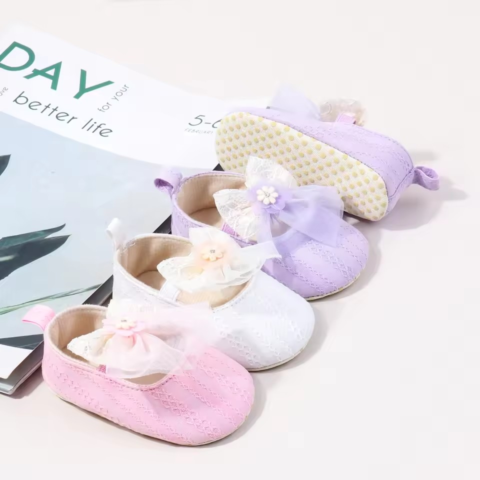 2026 New Design For 0-18M Baby Girls First Walking Beautiful Toddler Shoes With Comfortable Sole Newborn Pre-walking Shoes