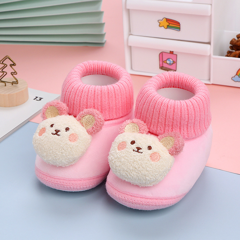 New Newborn Baby Socks Infant Boy Girl Sokken for 0-12 Months Cute 3D Cartoon Doll Knitted Cotton Breathable Short Socks