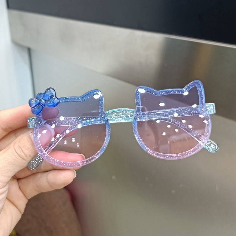 Kids Summer Cute Kitten Sunglasses Arched Acrylic Outdoor Sunscreen Baby Sunglasses Girls Classic Kids Boys Glasses FZ-449