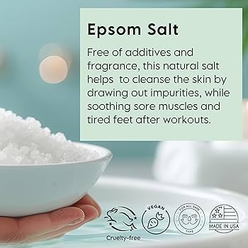 Epsom salt is a mineral compound known as magnesium sulfate . It is a popular home remedy for soothing sore muscles, reducing stress, and improving plant health also help ease cramps and inflammation.