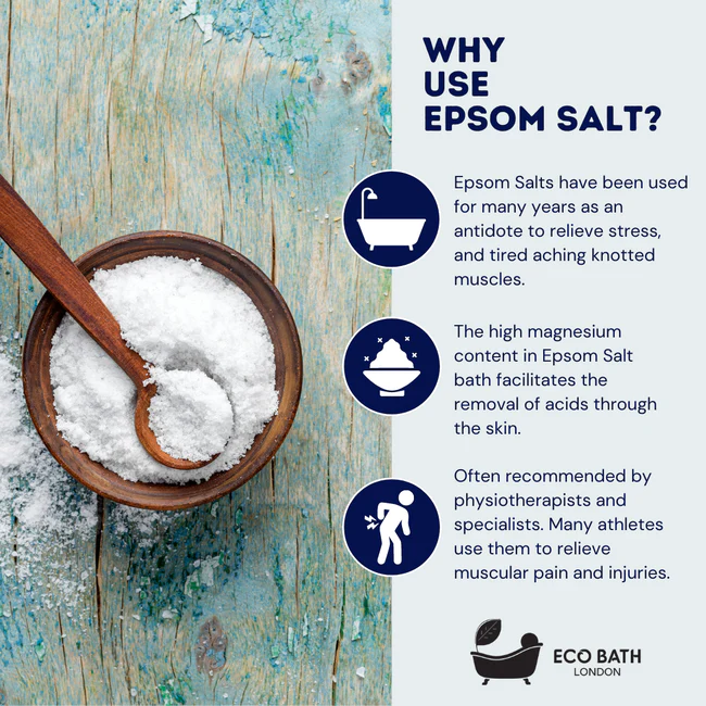Epsom salt is a mineral compound known as magnesium sulfate . It is a popular home remedy for soothing sore muscles, reducing stress, and improving plant health also help ease cramps and inflammation.