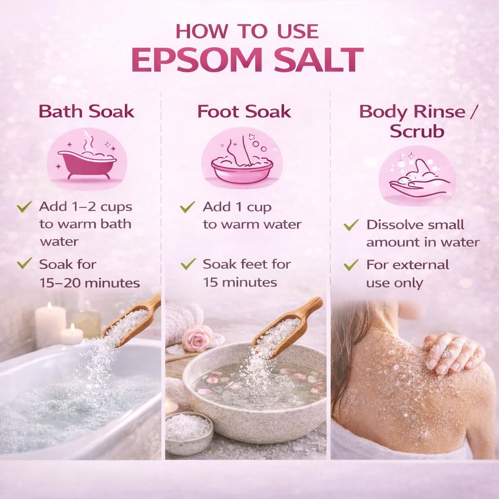 Epsom salt is a mineral compound known as magnesium sulfate . It is a popular home remedy for soothing sore muscles, reducing stress, and improving plant health also help ease cramps and inflammation.