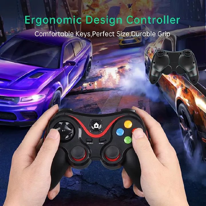 2.4G Bluetooth-Compatible Wireless Game Controller V8 Game Pad Android Gamepad Console PC Android IOS Phone Tablet TV Box Joystick For PS3/PS4/Switch Gaming Handle Console Accessory