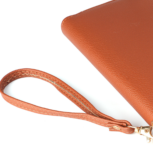 Women Wallet PU Leather Purse Female Long Wallet Women's High-End Portable Wallet Long Style Zipper Coin Purse Simple Lychee Texture PU Clutch Bag Daily Use Travel Party