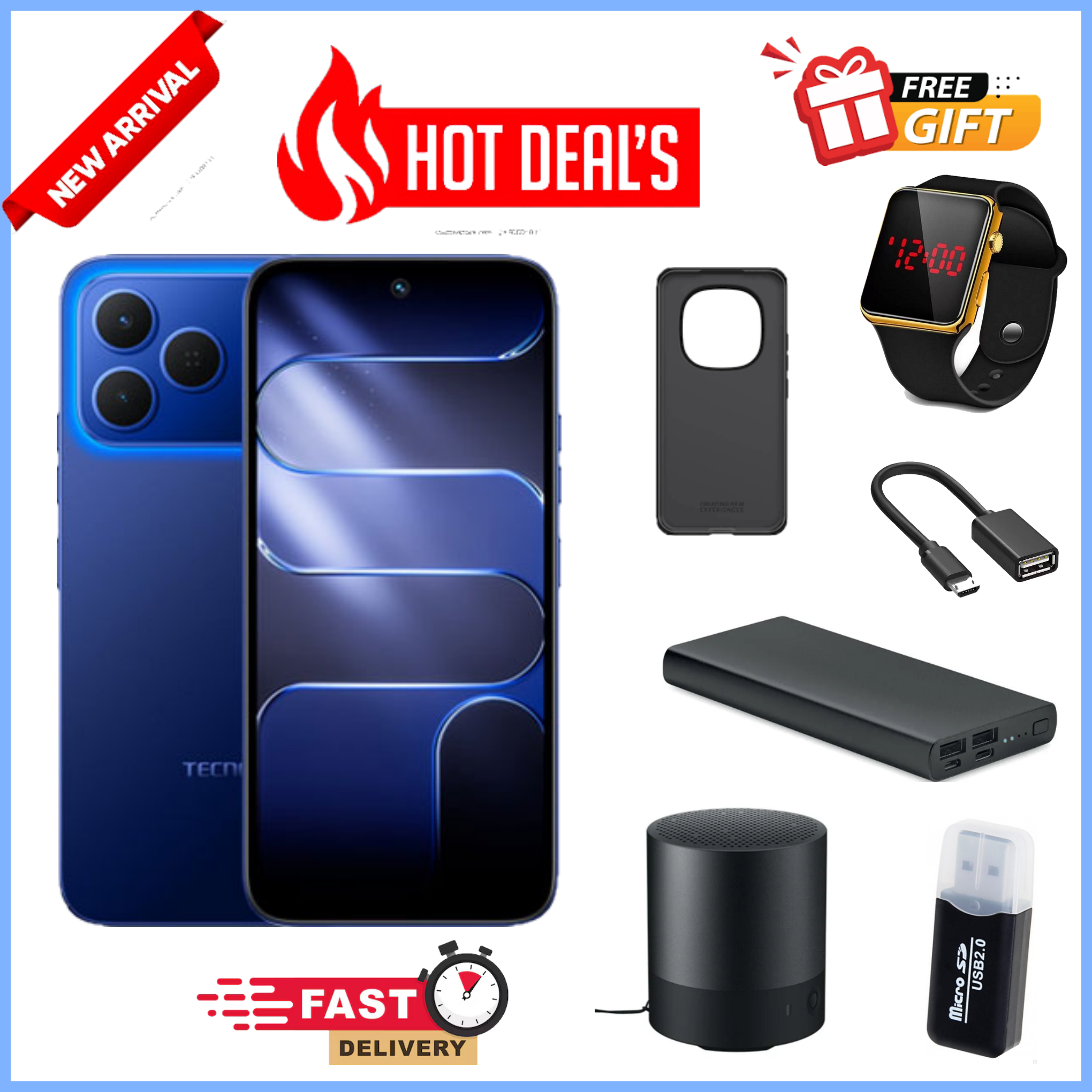 NEW ARRIVAL DEALS!!!Tecno Spark 50 128GB/256GB + UpTo 8GB/16GB EXTENDED  6.67''  Camera 50MP Main Camera 45W Super Charging 5200mAh smartphone.+FREEBIES