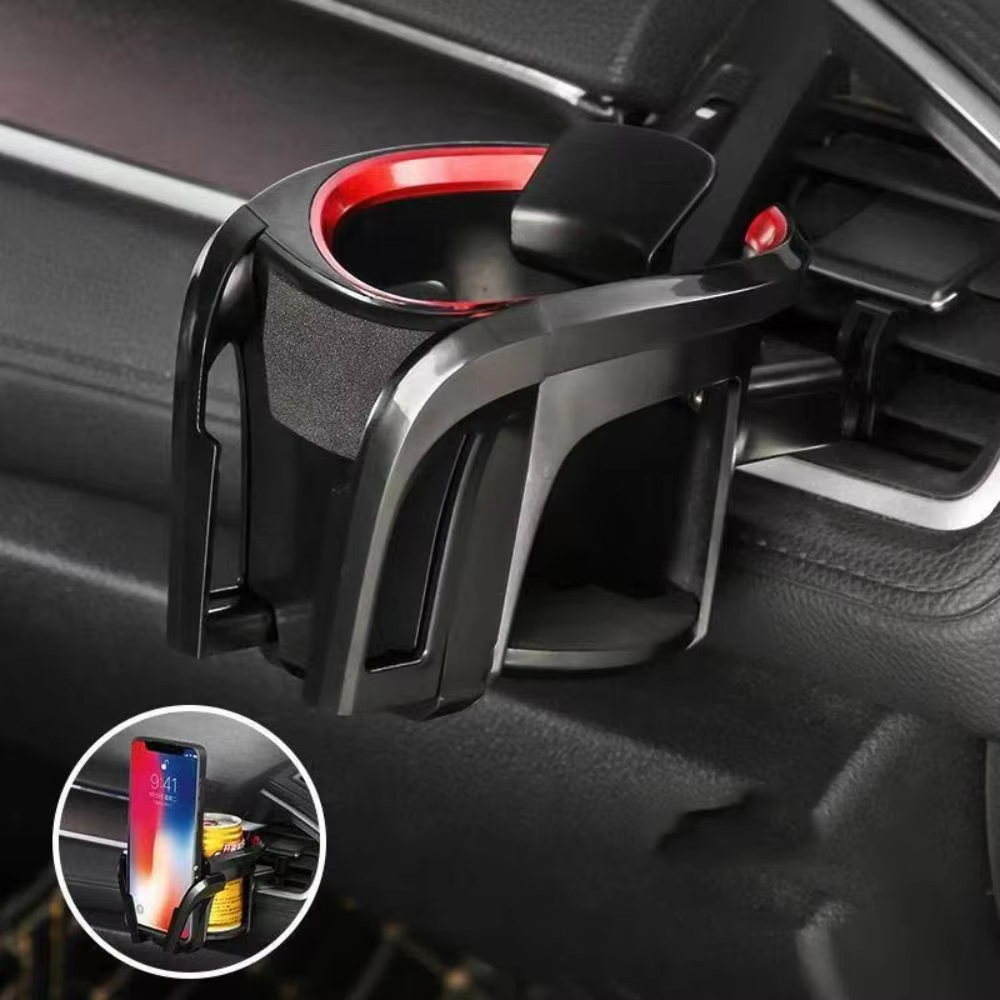 Adjustable Car Cup Holder Smartphone Support Stand Space-Saving Cup Mount Quick Installation Air Vent Mount Vehicles