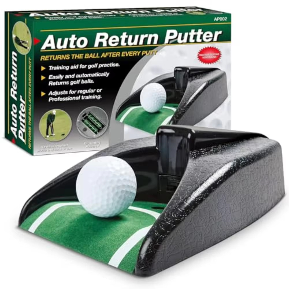 Black Golf Ball Return Machine Battery Powered Golf Training Device Portable Golf Trainer Great Present For Golfers