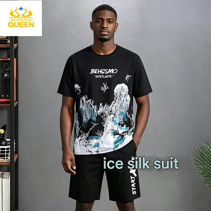 MEN'S CLOTHING Polo Shirt Two-piece set 2 in 1 T-shirt shorts Men's T-shirts Sports suit Fashion Casual Wear Shorts and short sleeves