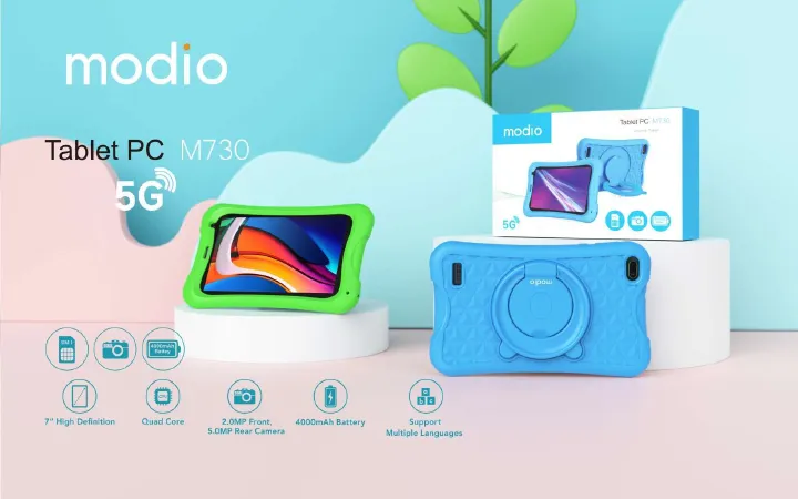🔥 Modio M730 7-Inch Android Kids Tablet | 6GB RAM + 256GB Storage | SIM Card + WiFi | Learning & Gaming Tablet | Dual Camera | 4000mAh Battery | Best Budget Tablet Deal