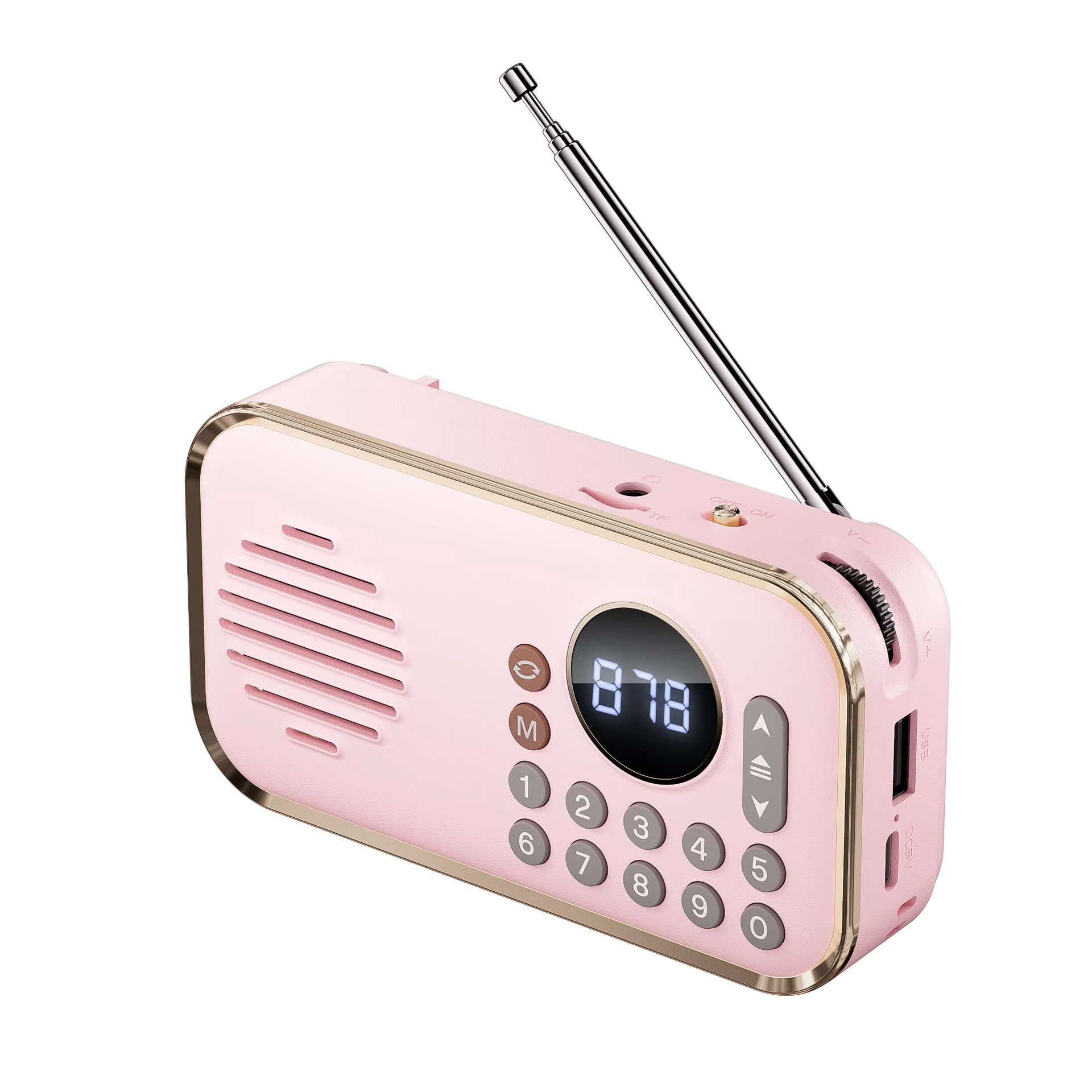 Wireless Stereo Bluetooth Speaker with Multi-band Radio Function HIFI Sound Support BT U Disk TF Card Mini Portable Super Bass