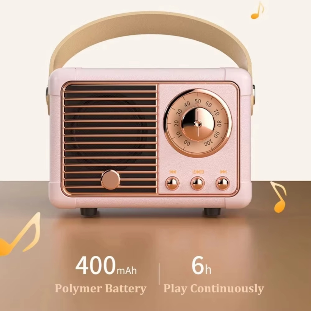 Retro Bluetooth Speaker Wireless Card Portable Subwoofer Mini Outdoor Student Small Bluetooth Speaker