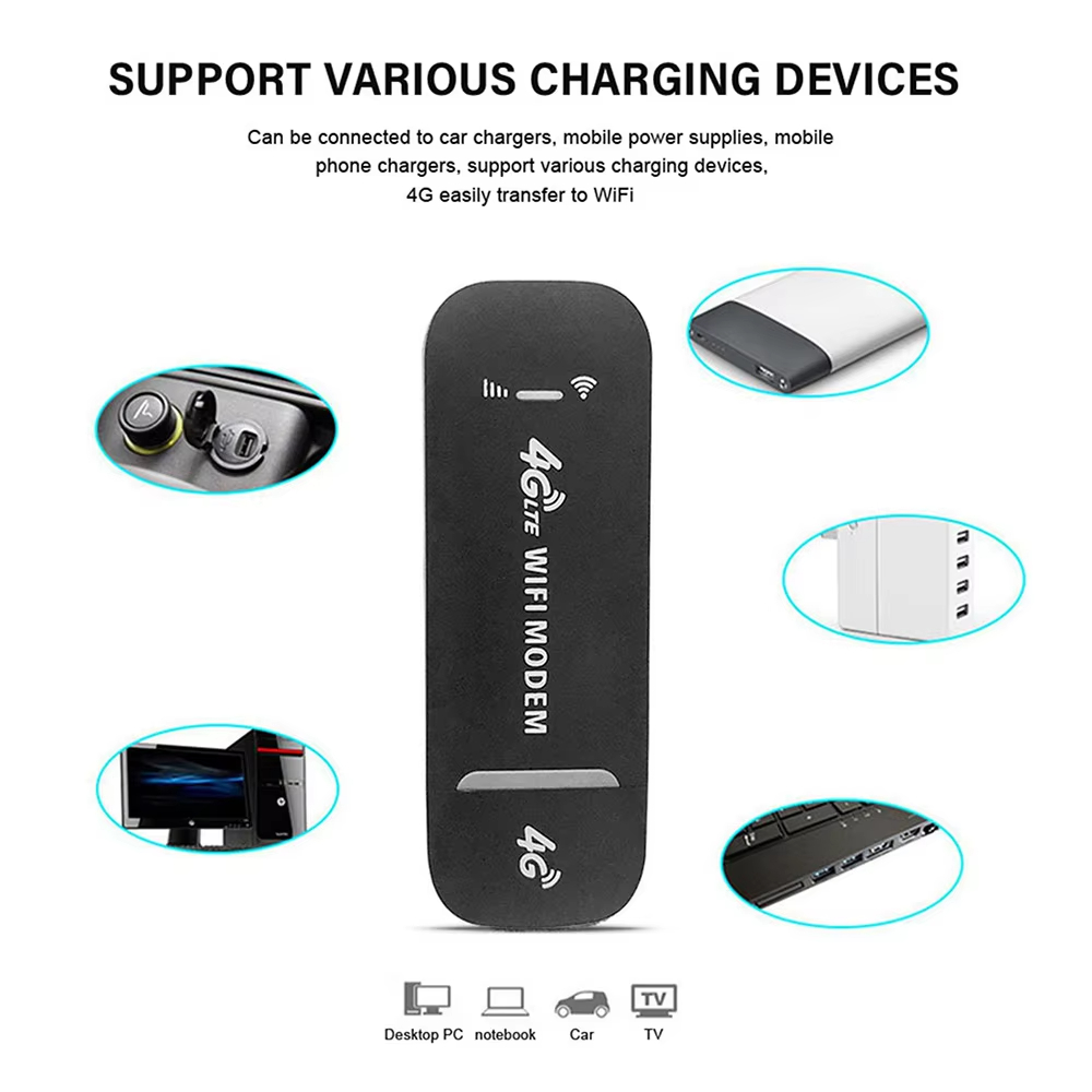 USB Dongle Mobile Broadband Wireless Router 4G LTE Modem Stick Wireless 150Mbps 4G Sim Card Home Office Wireless WiFi Adapter