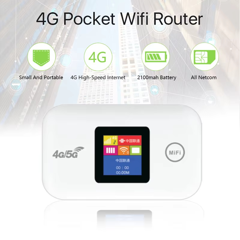 Portable 4G/5G Mobile WiFi Router 150Mbps Wireless Pocket MiFi Modem with Sim Card Slot - Mobile Wifi Hotspot LTE