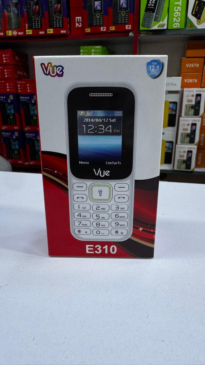 LIMITED DISCOUNT !!!VUE E310 DOUBLE  SIM CARD FEATURE PHONE WITH Bluetooth /Wireless FM/SD Slot kabambe/katululu/mulika mwizi/button feature phone
