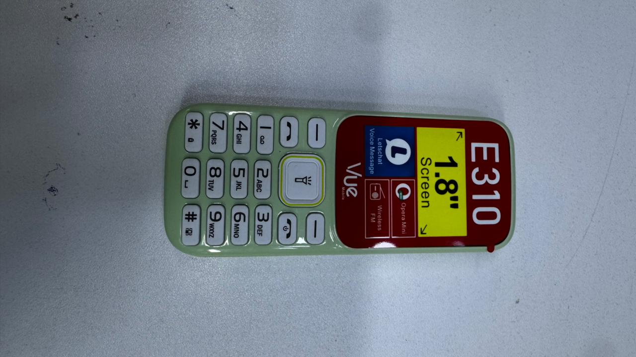LIMITED DISCOUNT !!!VUE E310 DOUBLE  SIM CARD FEATURE PHONE WITH Bluetooth /Wireless FM/SD Slot kabambe/katululu/mulika mwizi/button feature phone