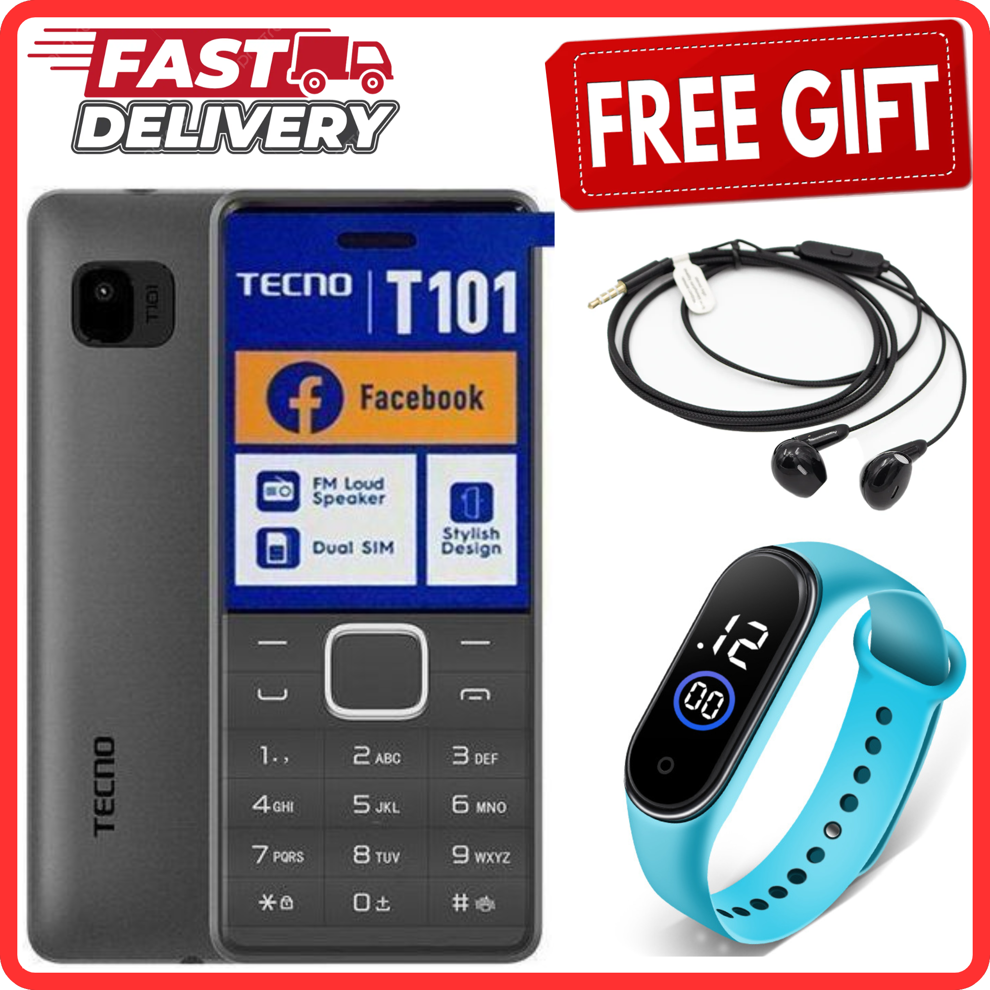 LIMITED DISCOUNT 🔥🔥🔥🔥 !!!BRAND NEW TECNO T101: | 1.77" QVGA LCD Screen | 32MB RAM+32MB Storage Expandable Upto 32GB | 1000mAh Battery | Dual SIM | LED Torch | 0.8MP Camera | 2G | FM Radio | Blueto