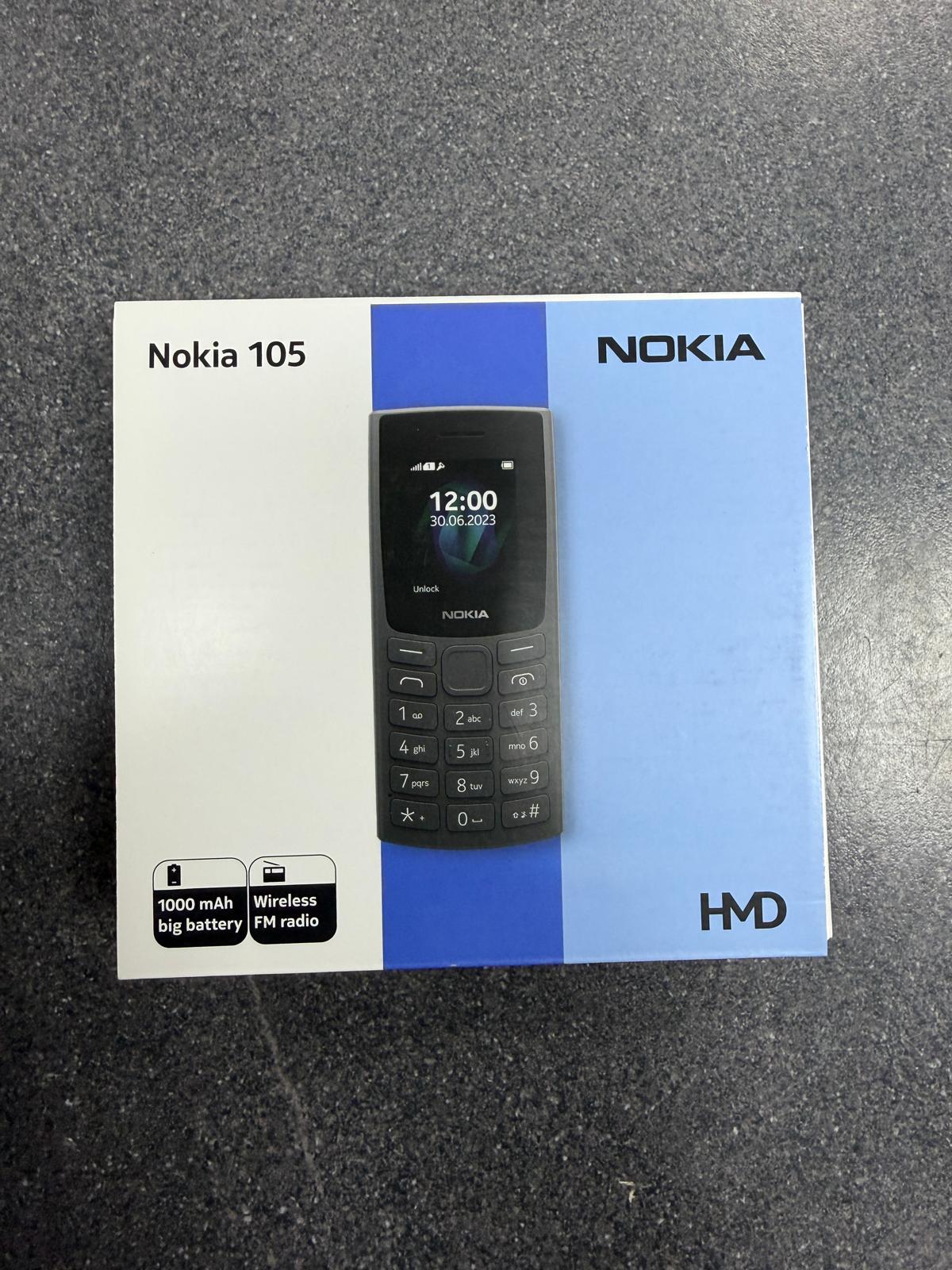 LIMITED DISCOUNT💃🏻💃🏻🔥🔥 !! BRAND NEW NOKIA 105 HMD  SIM CARD FEATURE PHONE WITH Bluetooth /Wireless FM/SD Slot kabambe/katululu/mulika mwizi/button feature phone