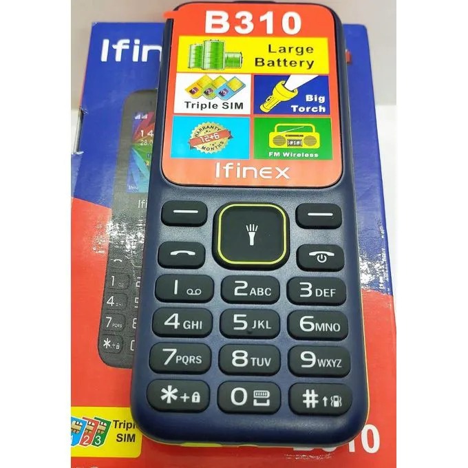 LIMITED DISCOUNT 🔥🔥🔥🔥 BRAND NEW B310 TRIPLE SIM CARD FEATURE PHONE WITH Bluetooth /Wireless FM/SD Slot kabambe/katululu/mulika mwizi/button feature phone