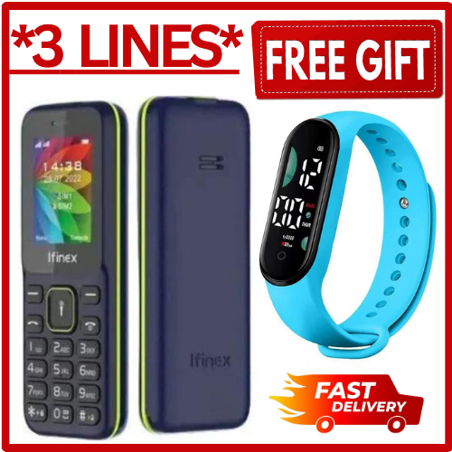 LIMITED DISCOUNT 🔥🔥🔥🔥 BRAND NEW B310 TRIPLE SIM CARD FEATURE PHONE WITH Bluetooth /Wireless FM/SD Slot kabambe/katululu/mulika mwizi/button feature phone