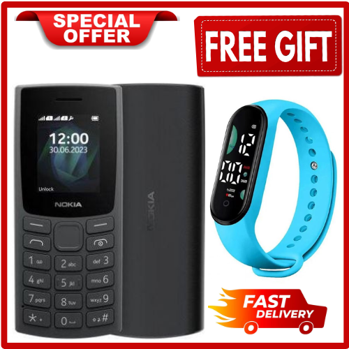 LIMITED DISCOUNT💃🏻💃🏻🔥🔥 !! BRAND NEW NOKIA 105 HMD  SIM CARD FEATURE PHONE WITH Bluetooth /Wireless FM/SD Slot kabambe/katululu/mulika mwizi/button feature phone