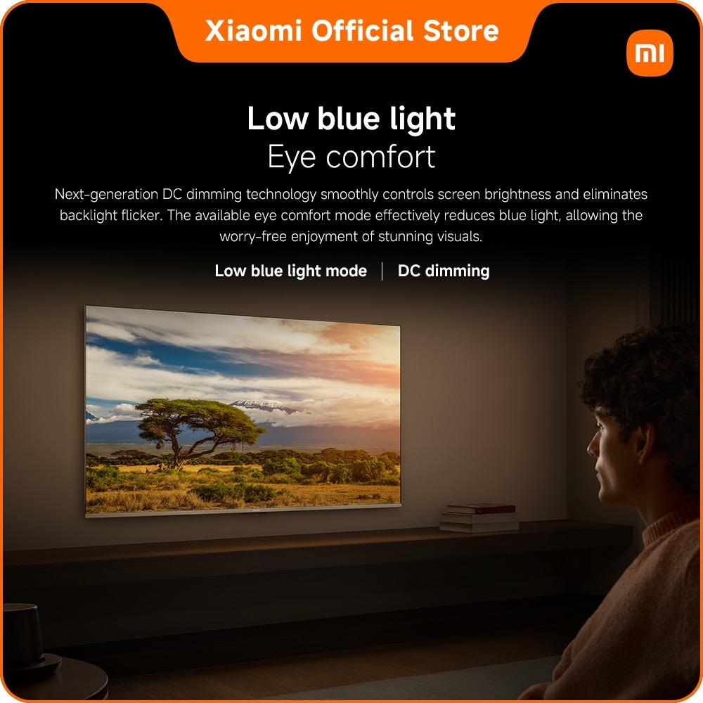 Xiaomi 55" INCH A 55 TV 2025 4K HDR UHD Smart TV 55-Inch Screen Size Google TV platform built-in receiver MEMC Voice Control Wireless Design Netflex Google Assistant-1 YEAR WARRANTY