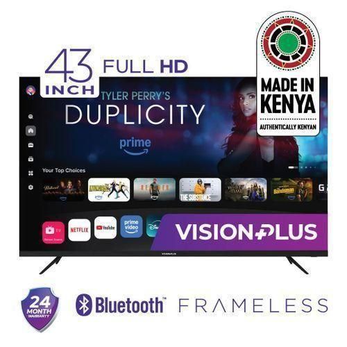 Vision Plus 43 inch Smart TV VP8843KV - 43" 4K Frameless VIDAA+ OS Smart TV Dolby Audio 4K Resolution Frameless Design +FREE WALL BRACKET AND TV GUARD -2YRs WRTY