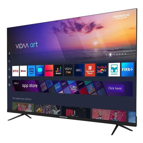 VISION PLUS 65" INCH VP8855KV FRAMELESS 4K UHD SMART TV VIDAA+ OS, NETFLIX OFFICIAL YOUTUBE, DOLBY AUDIO, BLUETOOTH + FREE WALL MOUNT AND TV GUARD- 2YRS WARRANTY