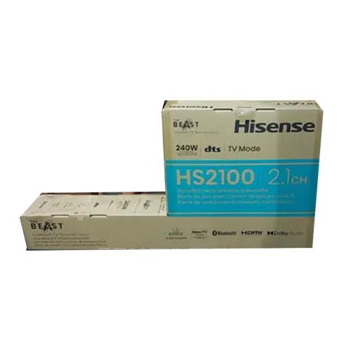 HISENSE HS2100 2.1 CH 240W SOUND BAR WITH WIRELESS SUBWOOFER - DTS VIRTUAL X, DOLBY AUDIO, 6 EQ MODES, HDMI ARC, BLUETOOTH 5.3-1 YEAR WARRANTY