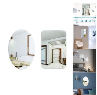 Full Length Modern Home Décor Mirror Peel and Stick Mirror . Unbreakable  Wall Flexible Mirror 40x150cm peel and stick mirror – Shatterproof Decorative Mirror for Home & Gym Use