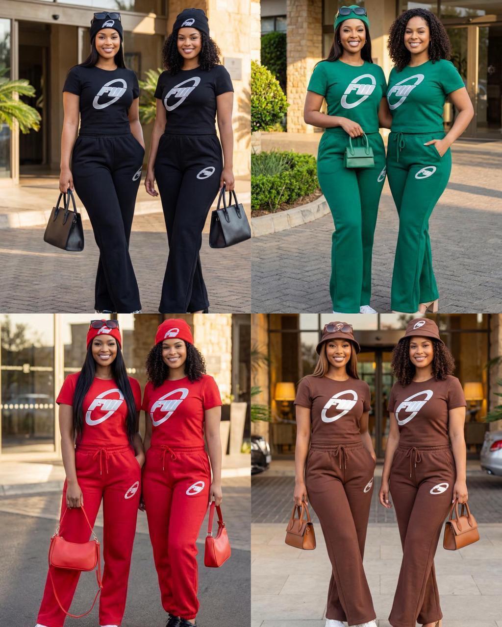 Elegant Women’s Two Piece Casual Tracksuit Set – Soft Stretch T-Shirt and High Waist Flare Pants Outfit, Comfortable Fashion Streetwear Matching Set for Daily Wear, Travel, Gym & Lounge Style