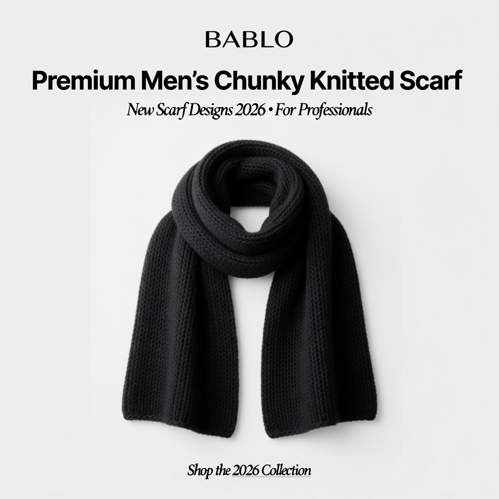Premium Men's Knitted Scarf
| BABLO | Warm. Stylish. Timeless. | Perfect For Sleek Warmth |Soft & Comfortable |Perfect for: Cold weather, gifting, daily wear, smart-casual and casual outfits.