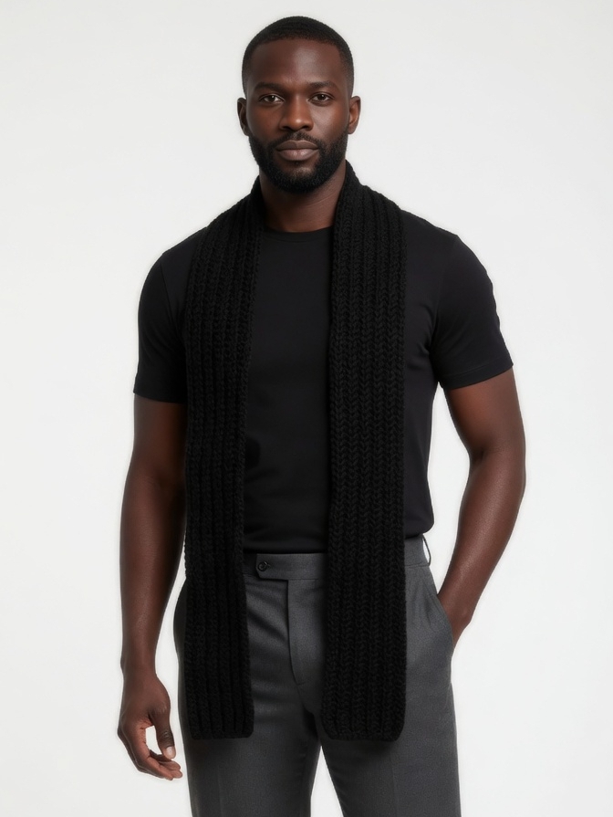 Premium Men's Knitted Scarf
| BABLO | Warm. Stylish. Timeless. | Perfect For Sleek Warmth |Soft & Comfortable |Perfect for: Cold weather, gifting, daily wear, smart-casual and casual outfits.
