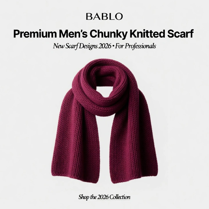 Premium Men's Knitted Scarf
| BABLO | Warm. Stylish. Timeless. | Perfect For Sleek Warmth |Soft & Comfortable |Perfect for: Cold weather, gifting, daily wear, smart-casual and casual outfits.