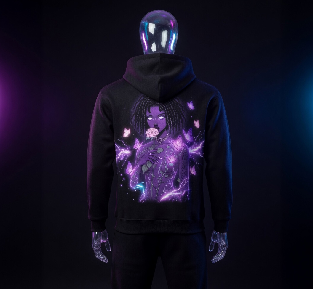 Night Rise Hoodie | Limited Edition | Laura Aura × Bablo Merchandise available for purchase | Comfy and stylish Album Hoodie Collectibles| Gives you event access to all future events by Bablo