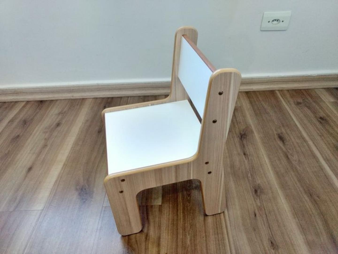 Modern Kids Play & Study Desk Set: Premium Wood-Framed Table & Chair – Ergonomic Nursery Furniture with Woven Jute Rug and Decorative Plant & Lamp - Complete Child's Corner