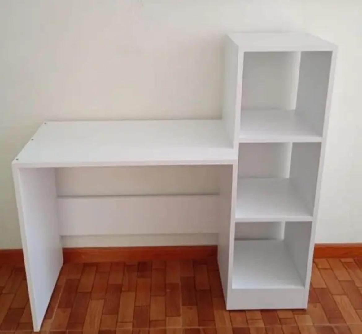 Modern All-in-One office desk Computer Desk with Side Storage Shelves Multipurpose Study Table for Students & Professionals