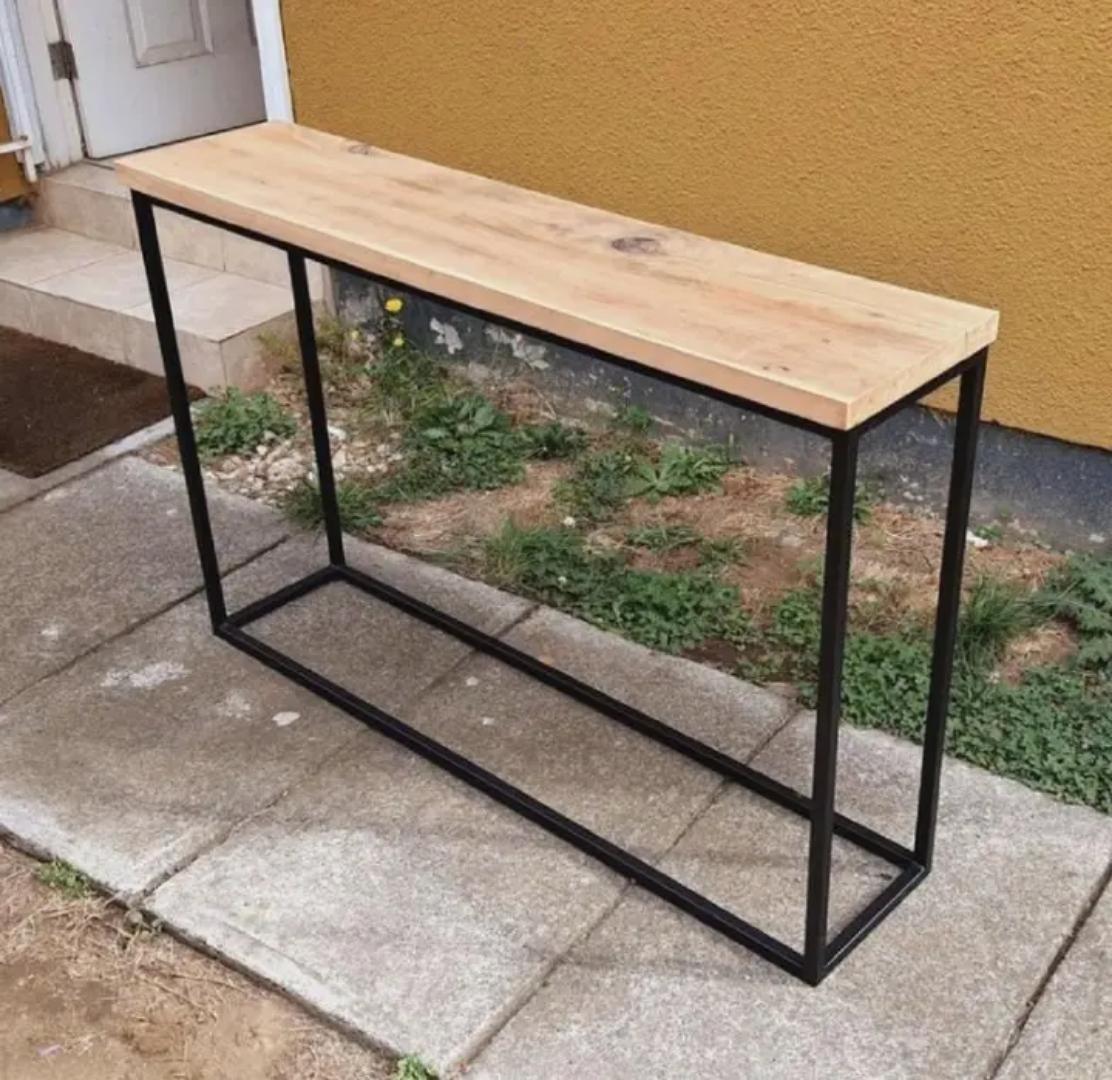 Wood Console Table Industrial Style Hallway Table OEM Custom Design Wooden Entryway Table for Entrance decor flower