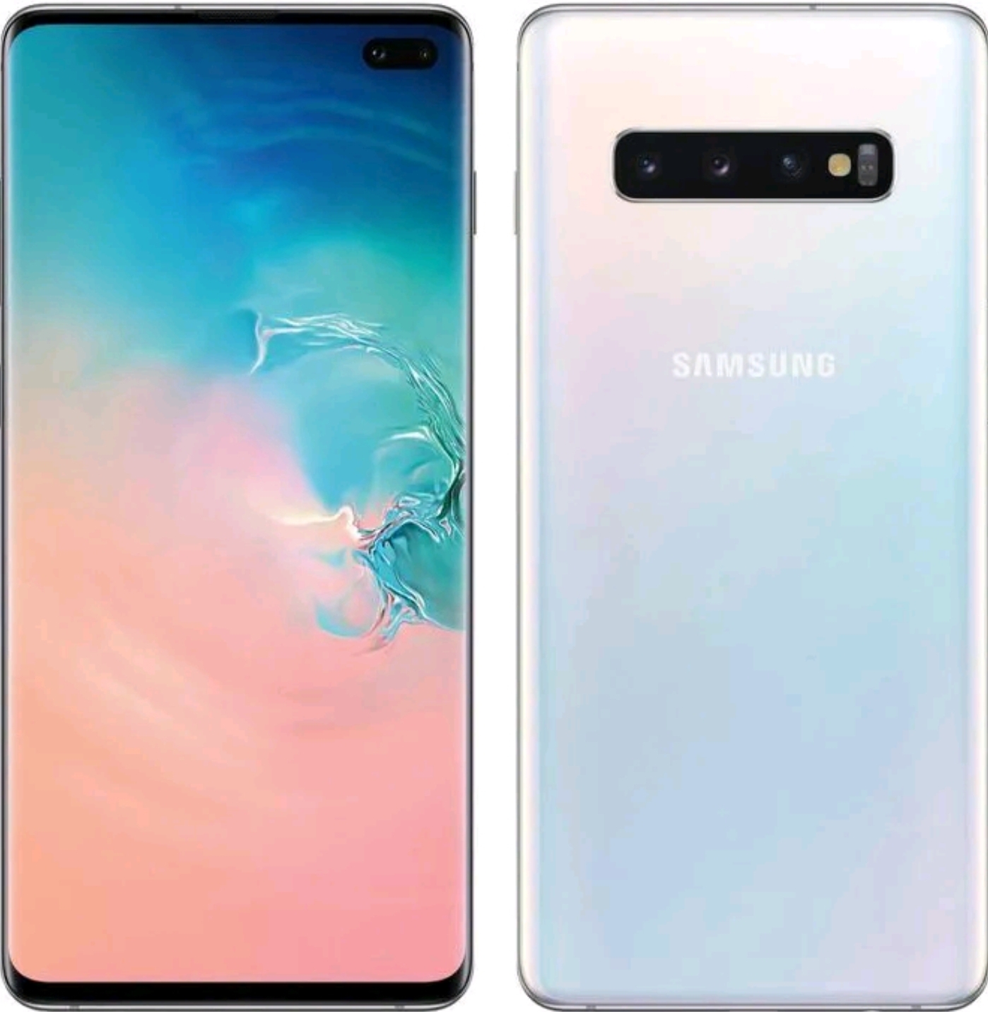 ​Samsung Galaxy S10 Plus (S10+) - Refurbished 128GB/8GB RAM - 6.4" Dynamic AMOLED Screen - Dual SIM - 4G LTE - 16MP Triple Camera - 90 Days Warranty - good Condition Android Smartphone (PEARL WHITE)