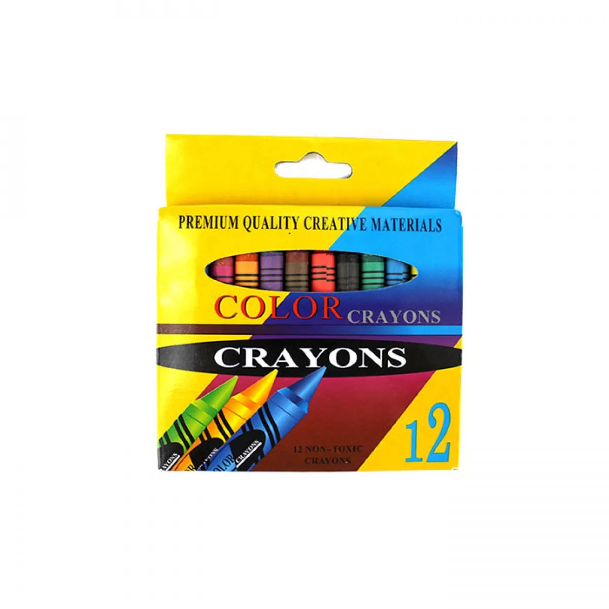 12 Colors Non-Toxic Wax Crayons Set – Smooth Coloring Crayons for Kids School Drawing & Art Supplies