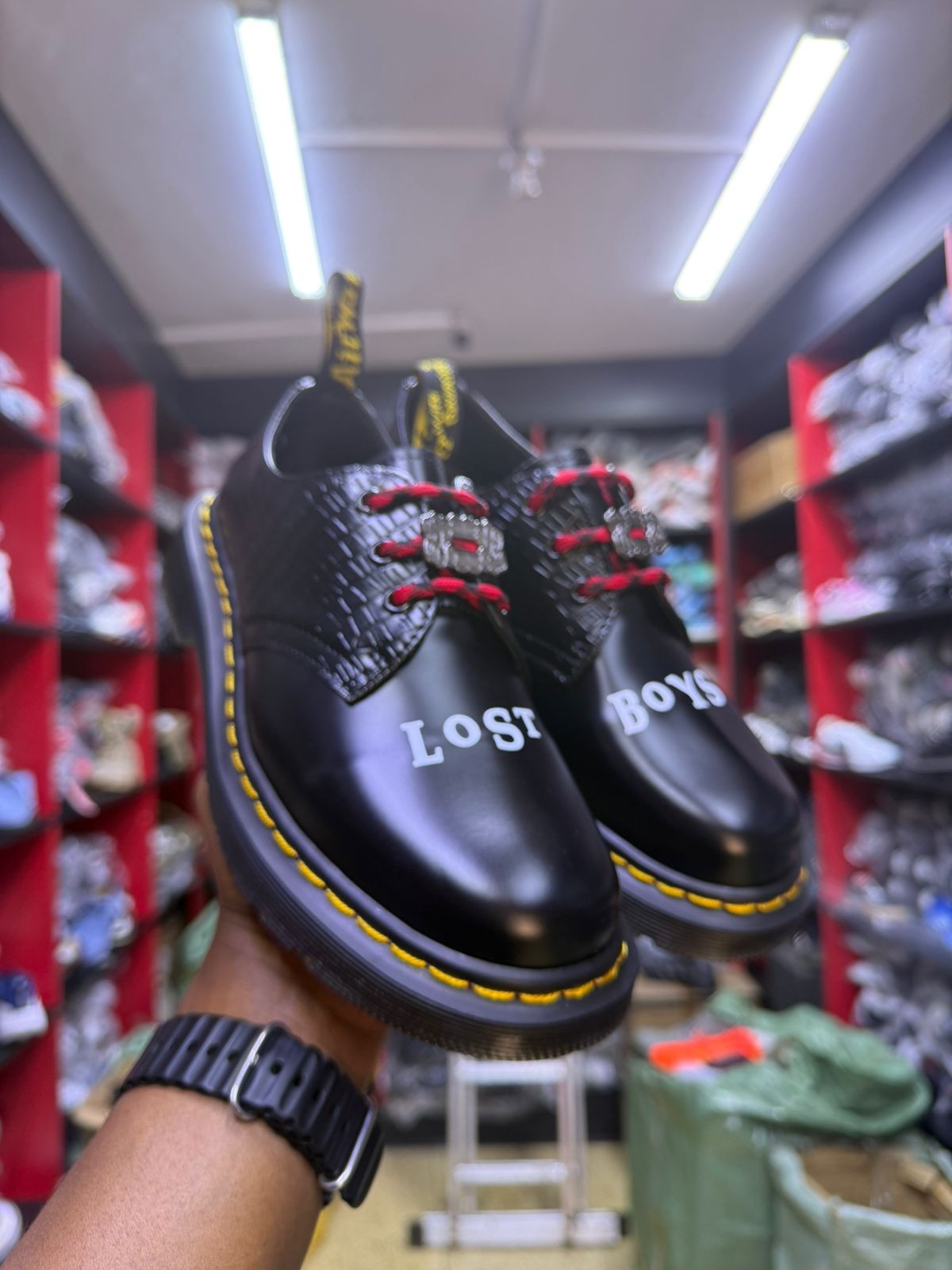 🔥 Quality Dr. Martens 1451 WB (Lost Boys) Unisex Platform Oxford Shoes – Black Chunky Sole Lace-Up Casual Shoes | Trendy Gothic Streetwear Platform Loafers | Comfortable Thick Sole Fashion Sneakers